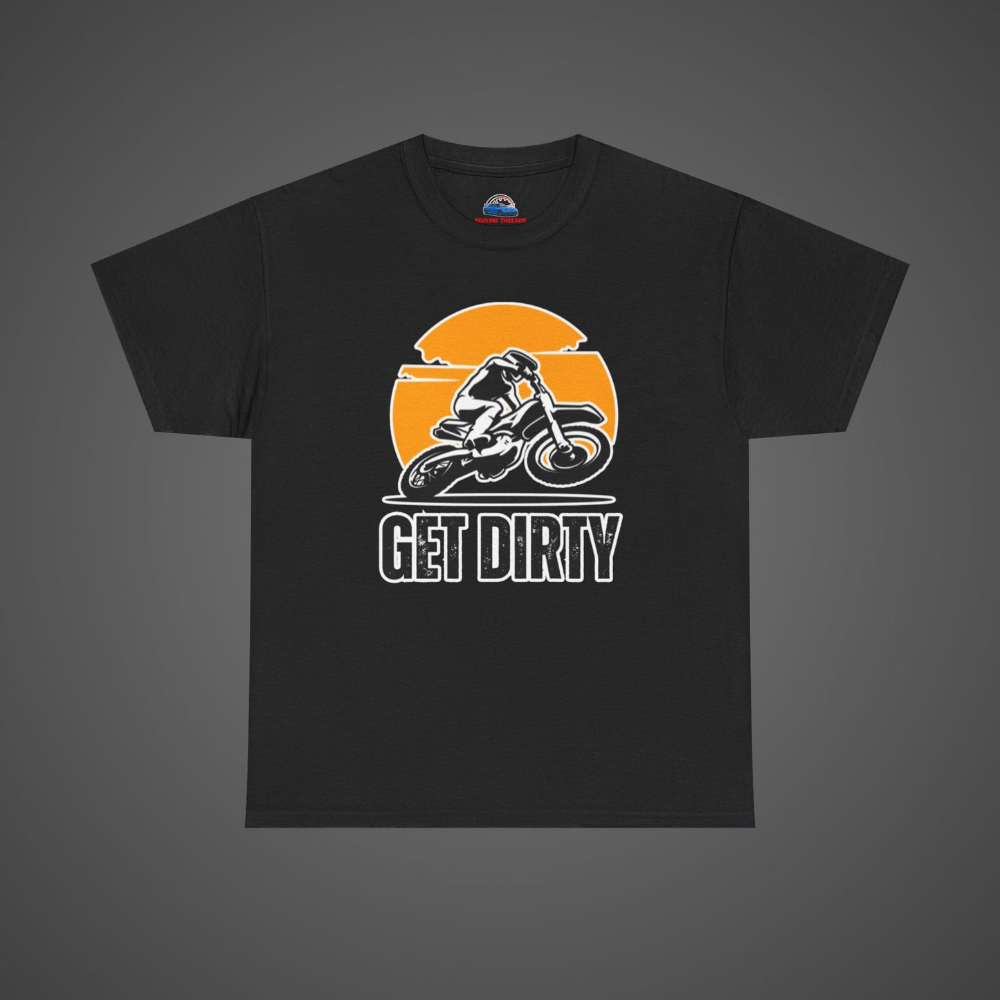 Get Dirty Unisex Heavy Cotton Tee - Perfect for Bikers & Adventurers