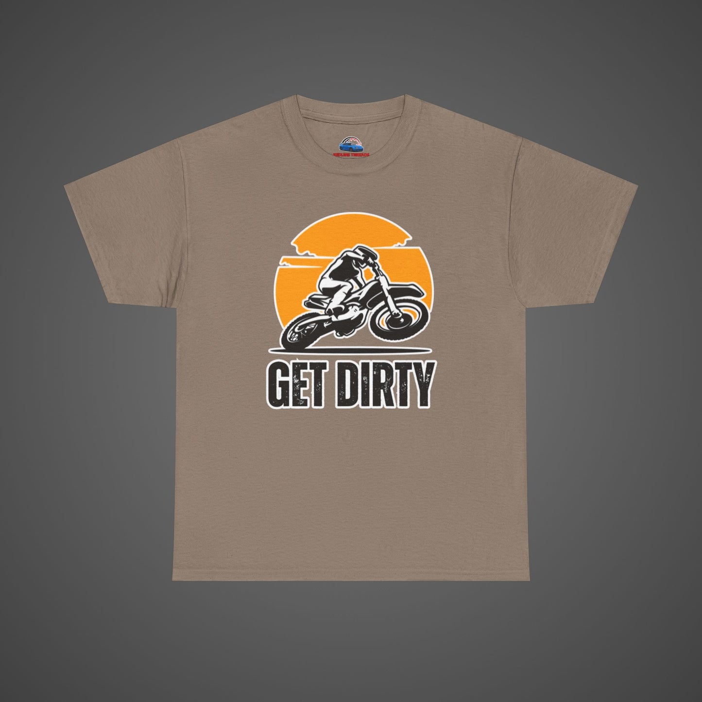 Get Dirty Unisex Heavy Cotton Tee - Perfect for Bikers & Adventurers