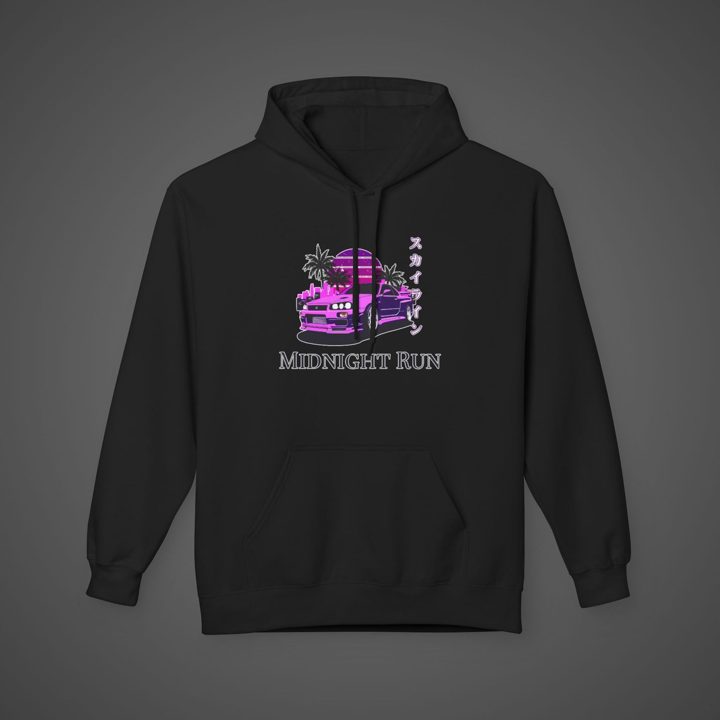 Retro Midnight Run Skyline Fleece Hoodie