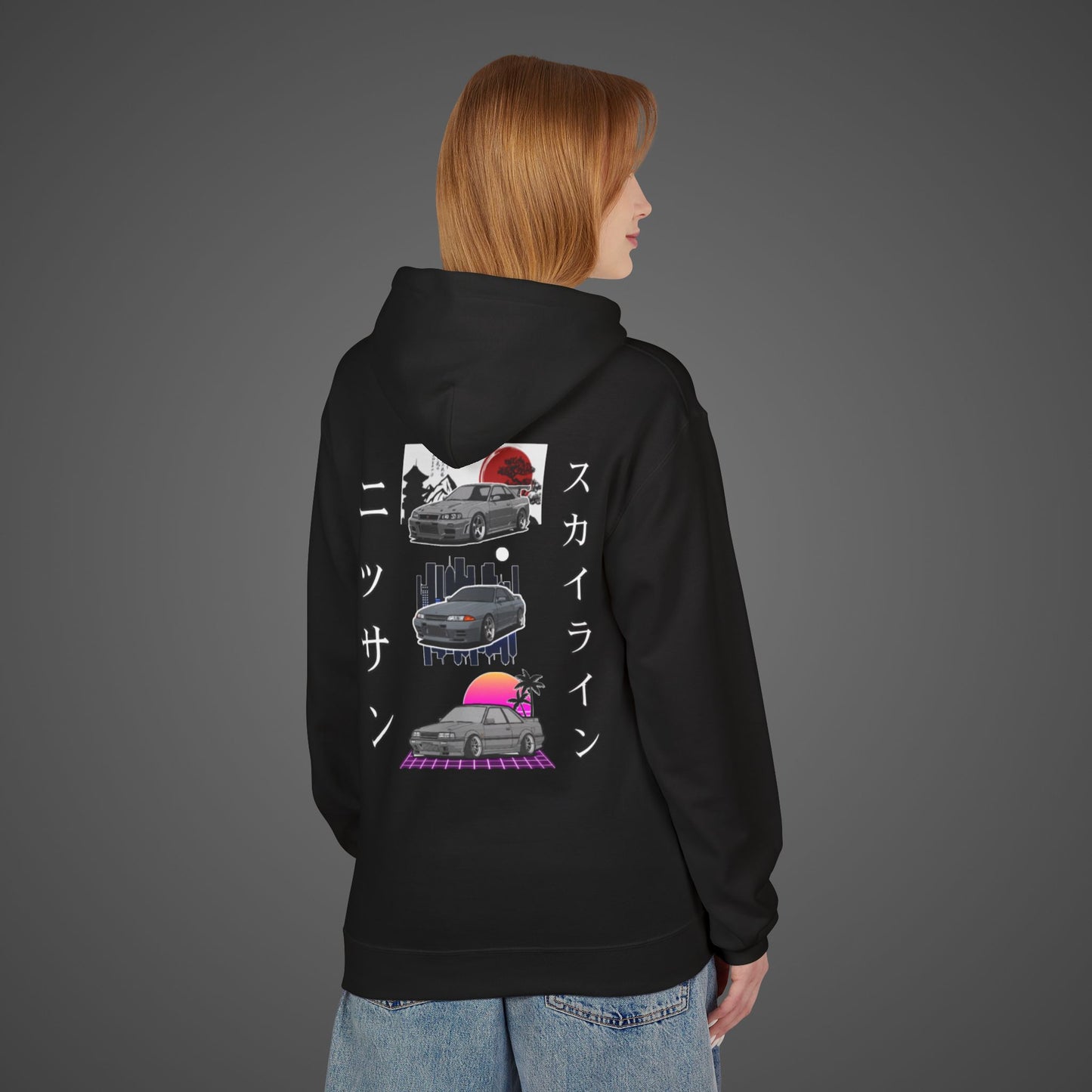 Retro Skyline Graphic Hoodie - Unisex Softstyle Fleece