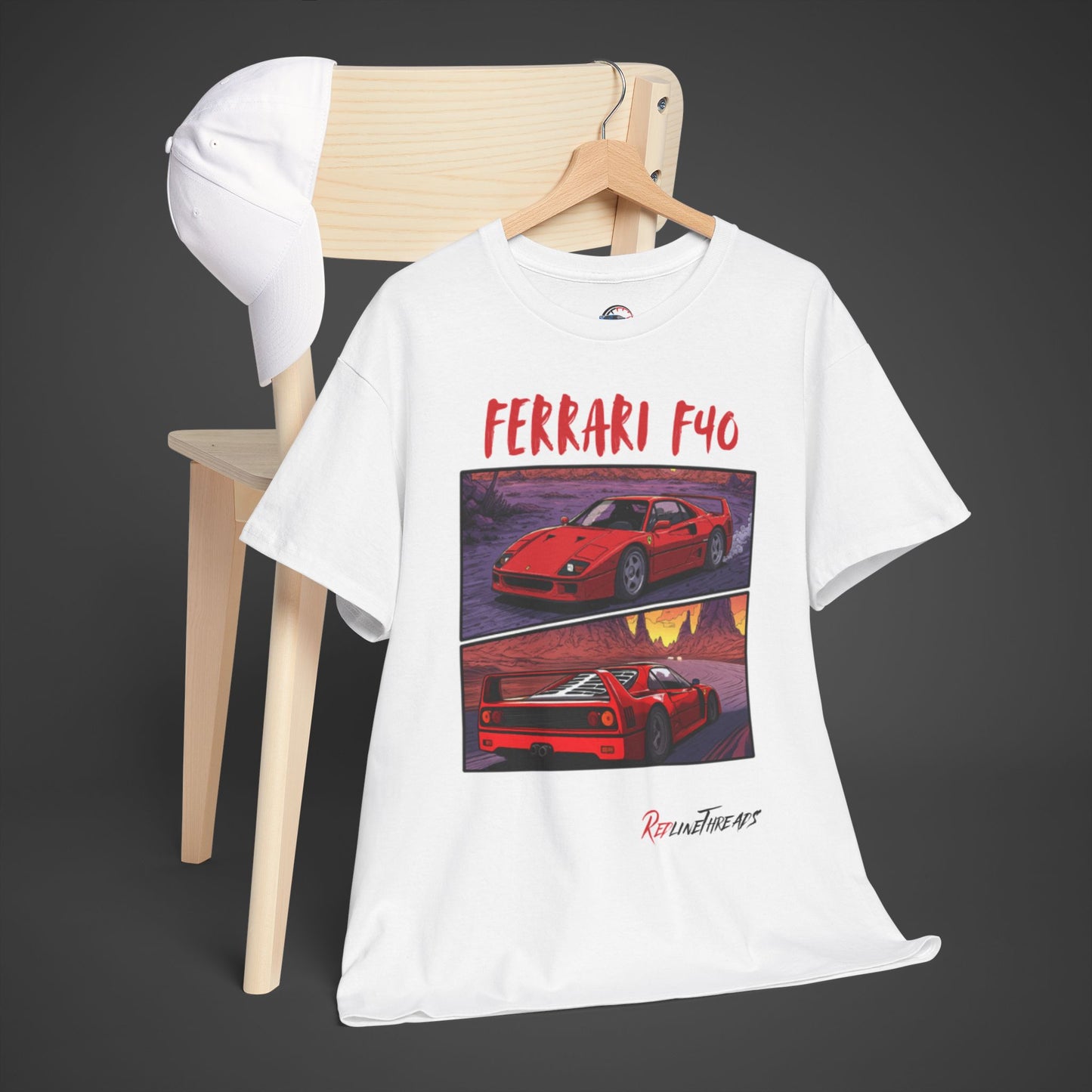 RedlineThreads Ferrari F40 Comic Shirt