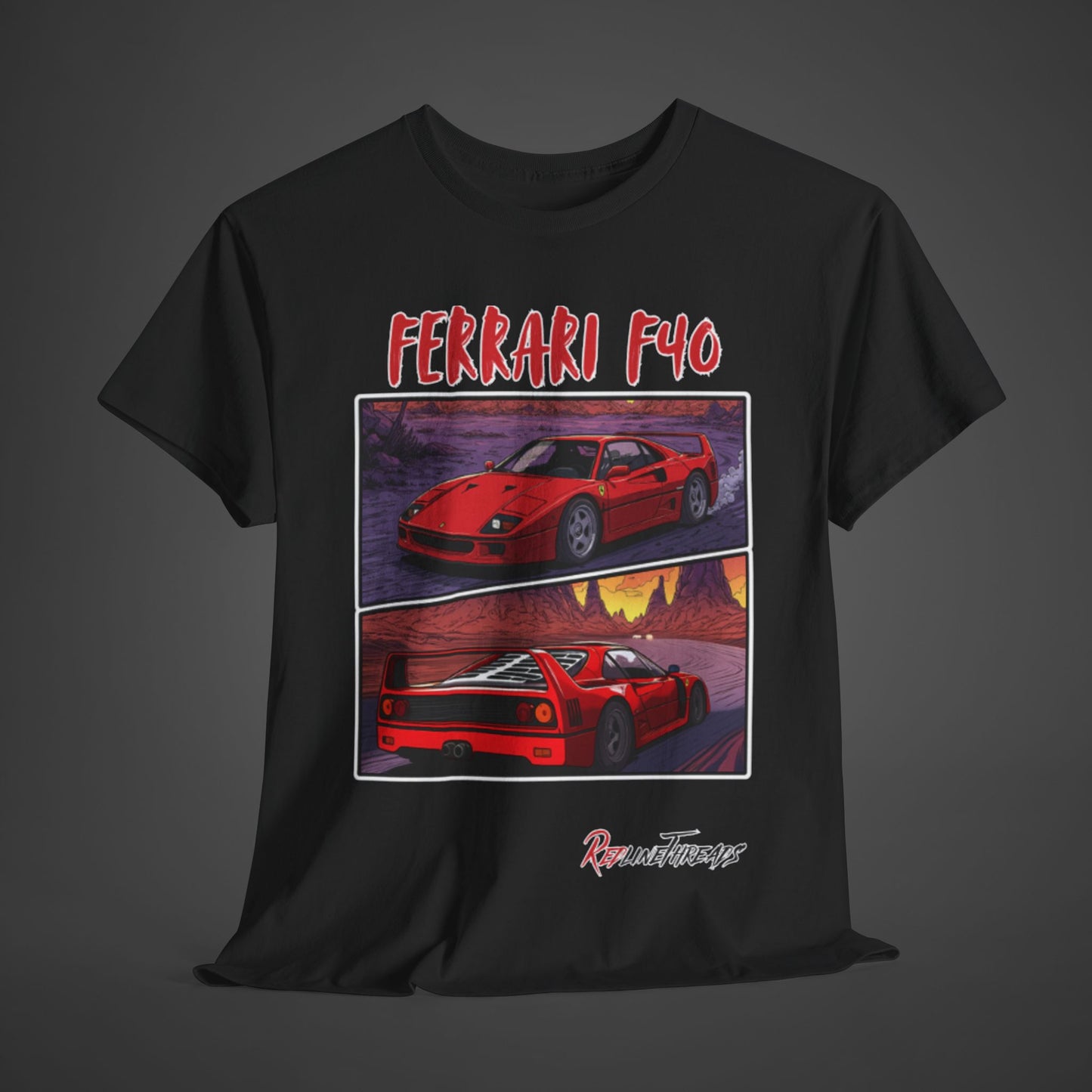 RedlineThreads Ferrari F40 Comic Shirt