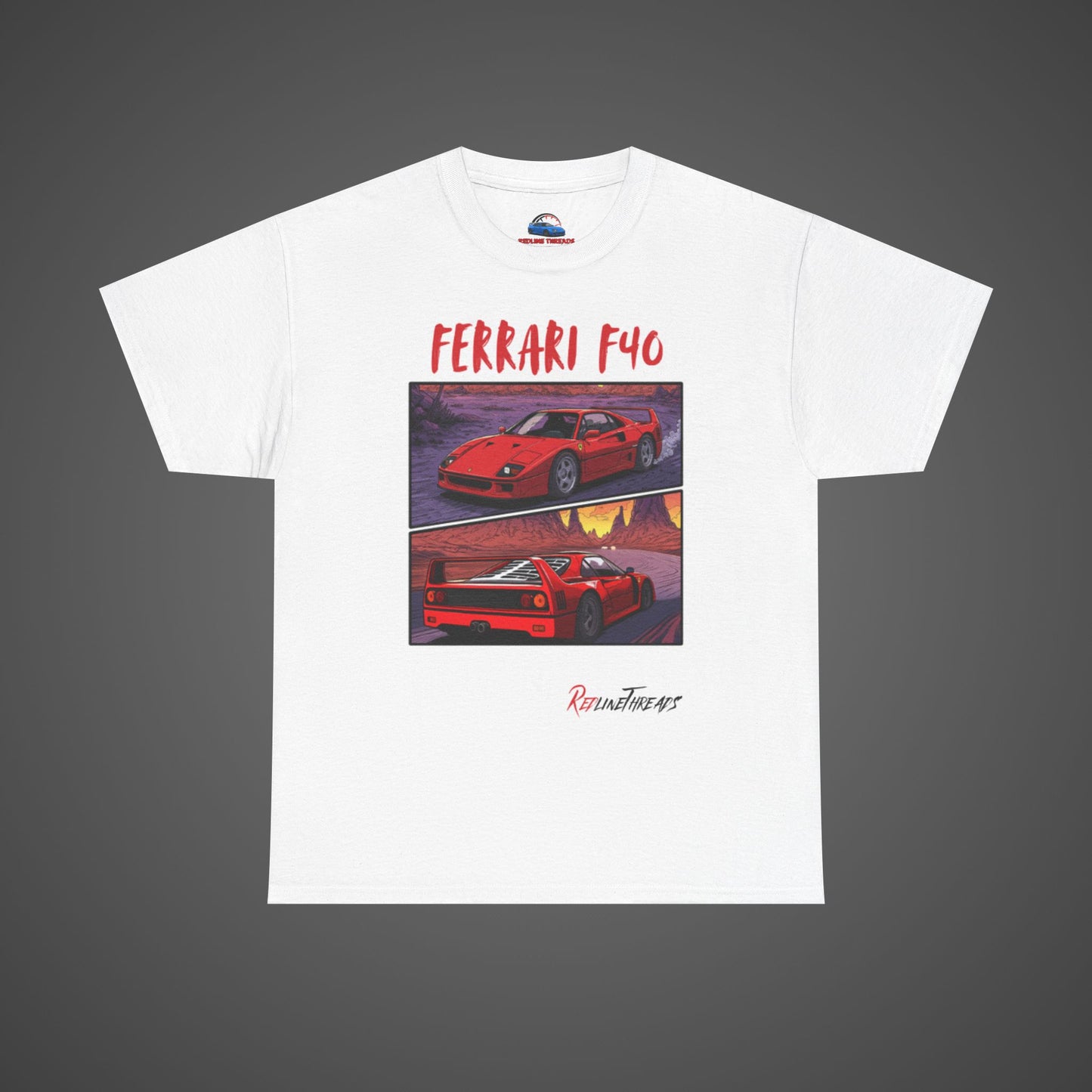 RedlineThreads Ferrari F40 Comic Shirt