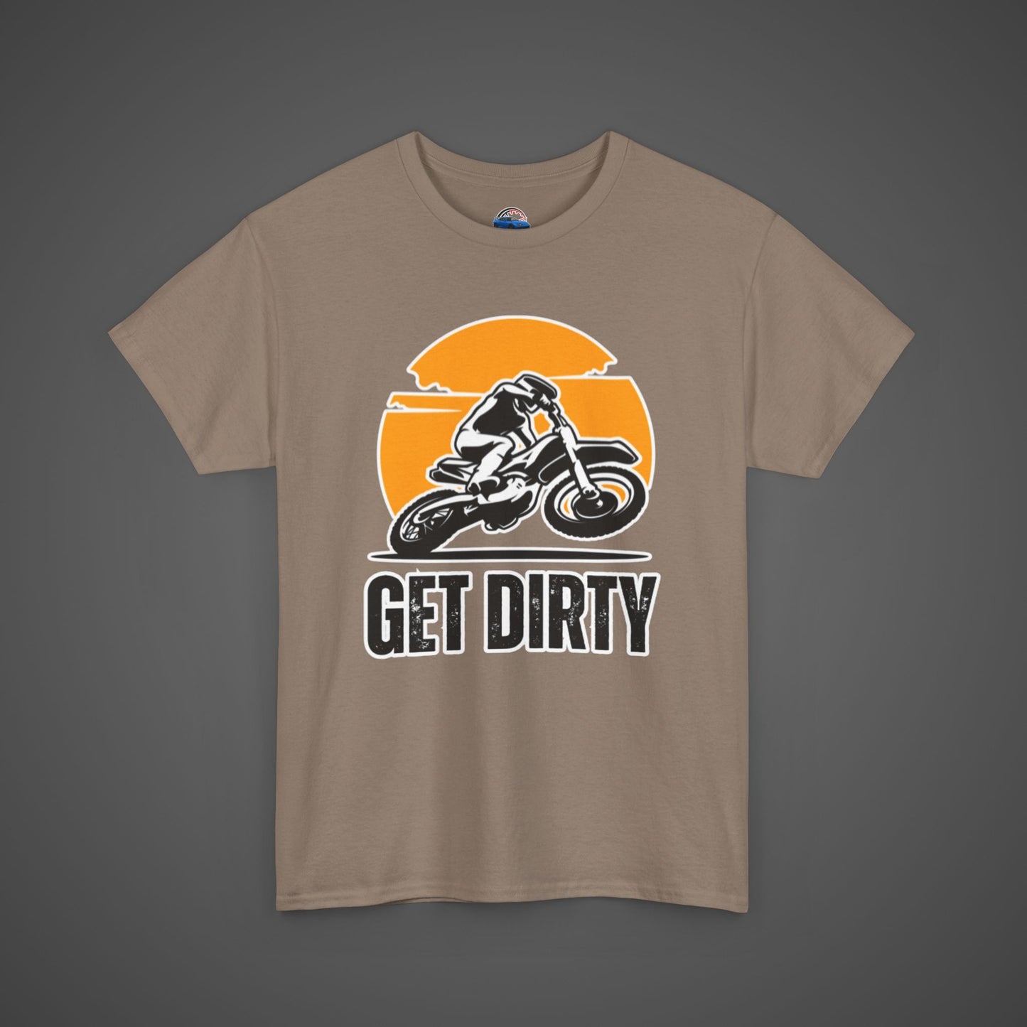 Get Dirty Unisex Heavy Cotton Tee - Perfect for Bikers & Adventurers