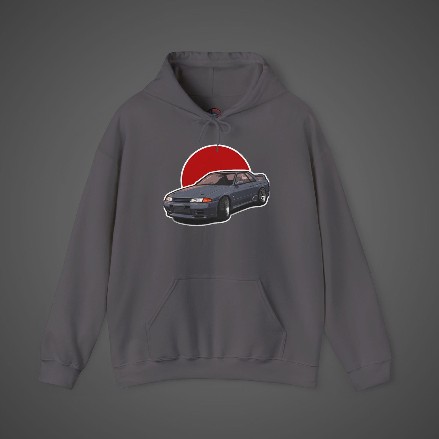 Retro Car Lover Unisex Hoodie - Heavy Blend Sweatshirt with Sun Design