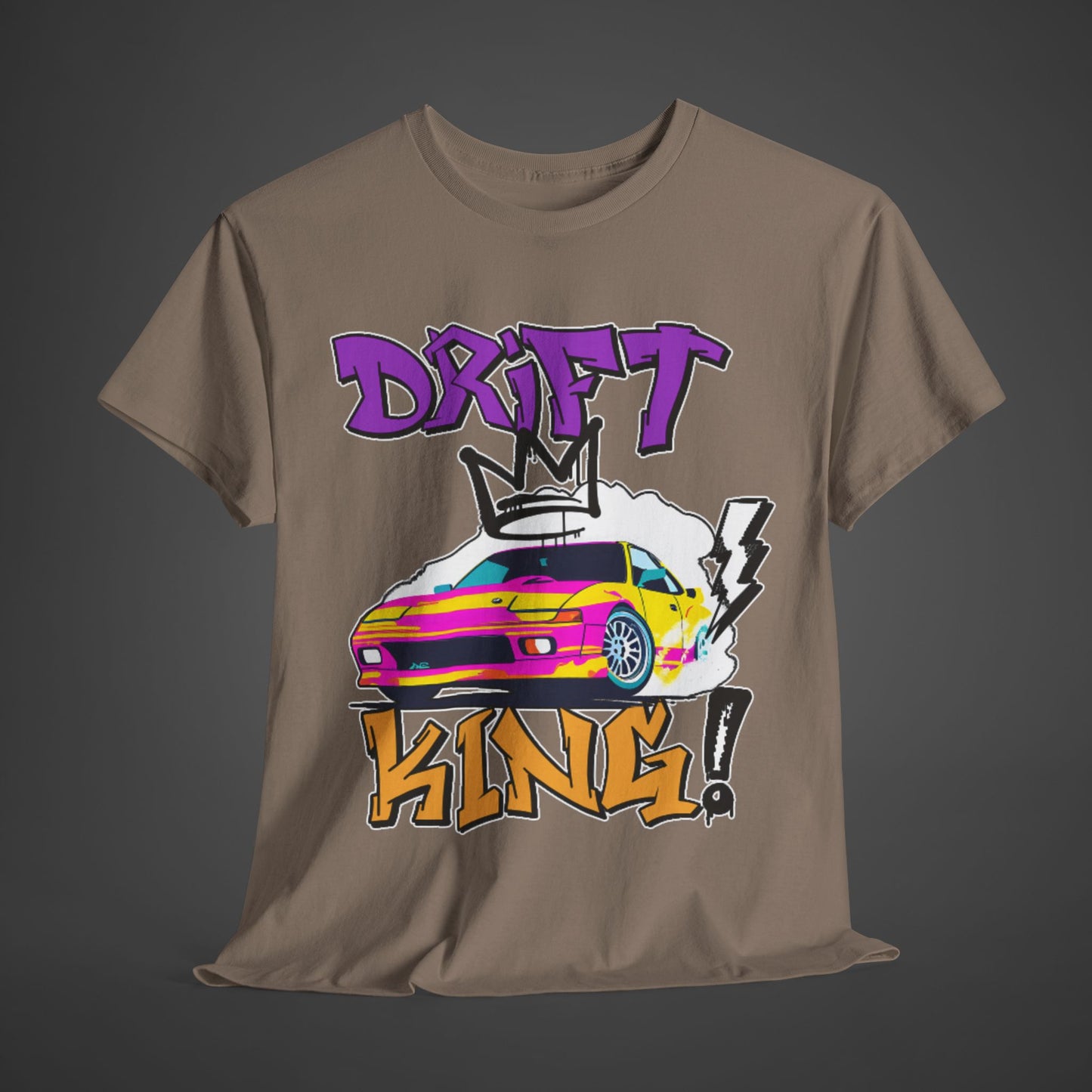 Drift King Unisex Heavy Cotton Tee - Perfect for Car Enthusiasts