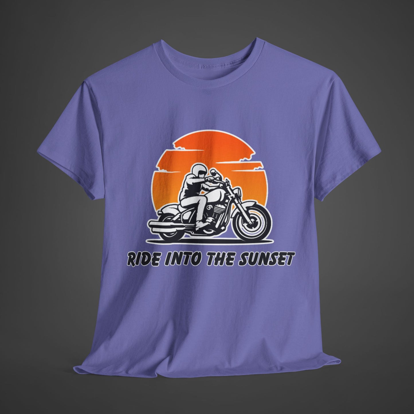 Ride Into the Sunset - Motorcycle Graphic T-Shirt