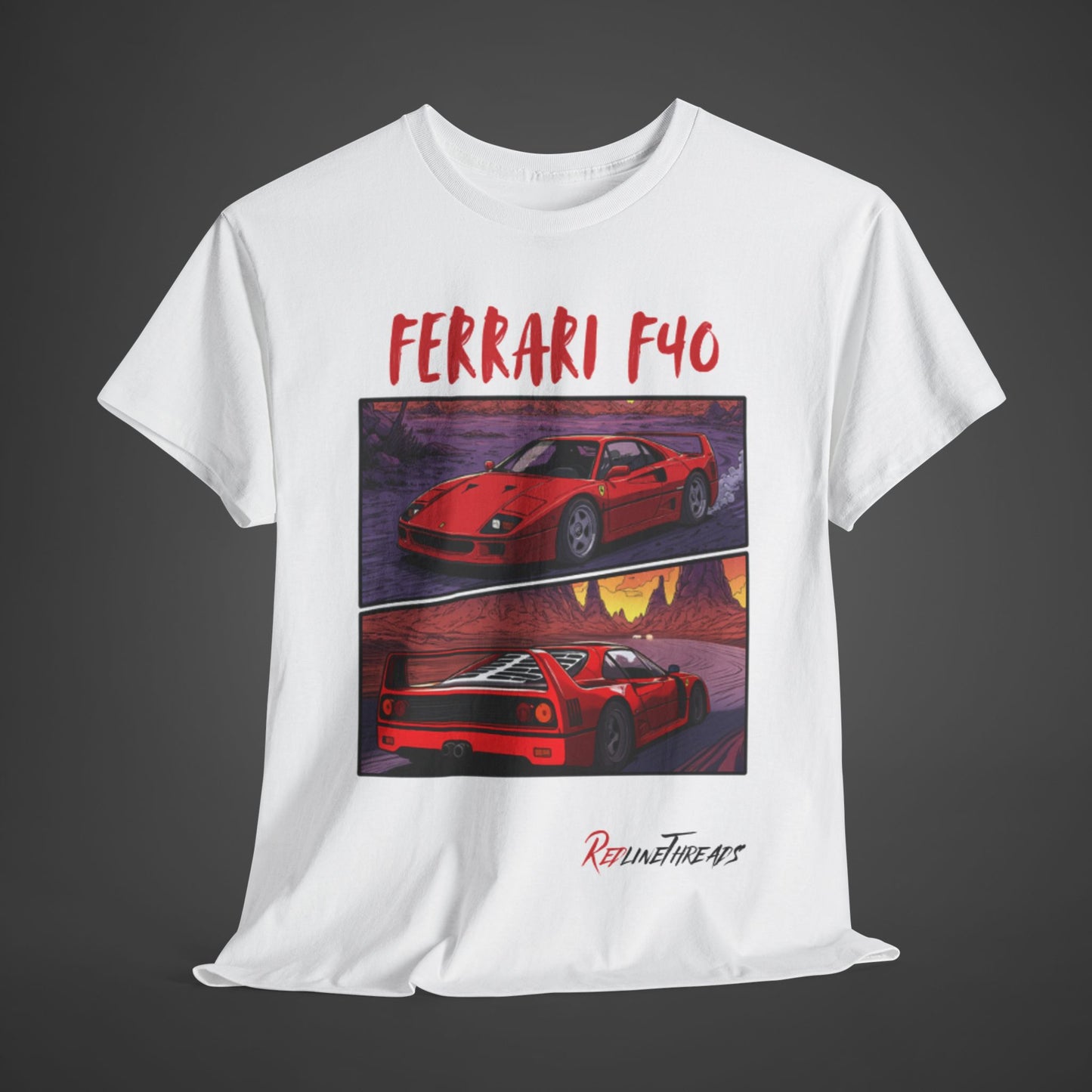 RedlineThreads Ferrari F40 Comic Shirt