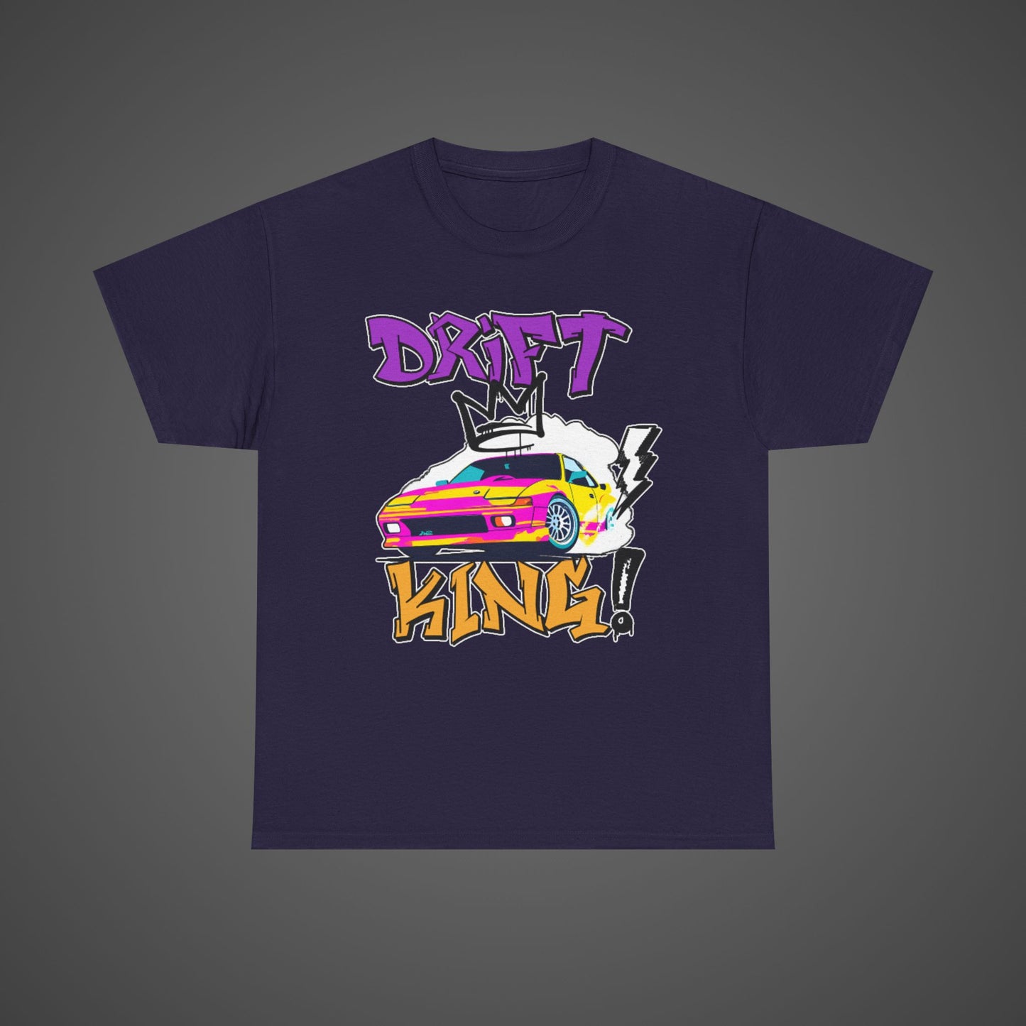 Drift King Unisex Heavy Cotton Tee - Perfect for Car Enthusiasts