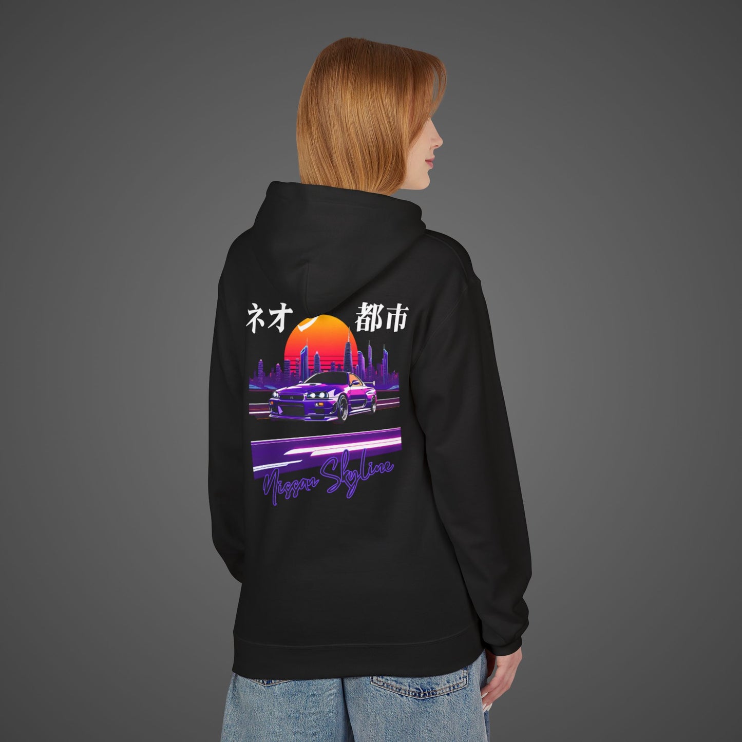 Retro Midnight Run Skyline Fleece Hoodie