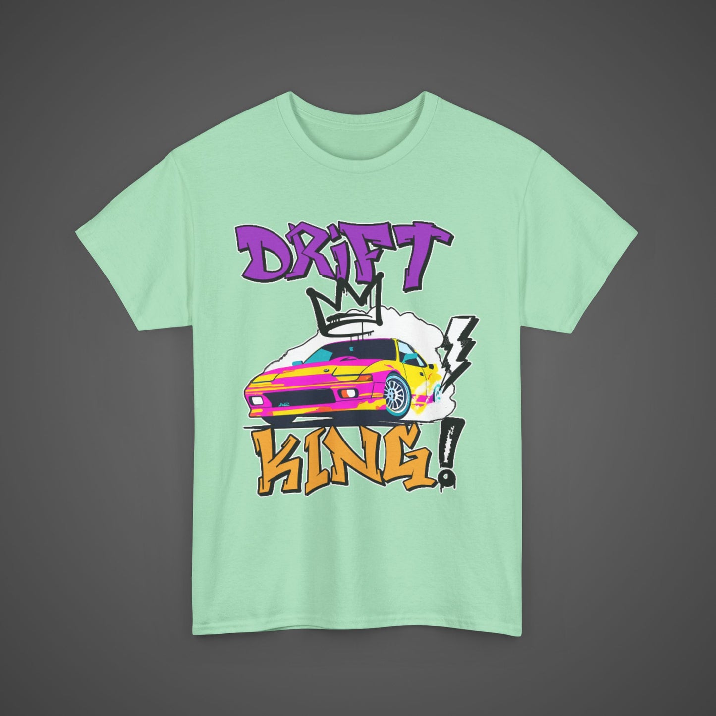 Drift King Unisex Heavy Cotton Tee - Perfect for Car Enthusiasts