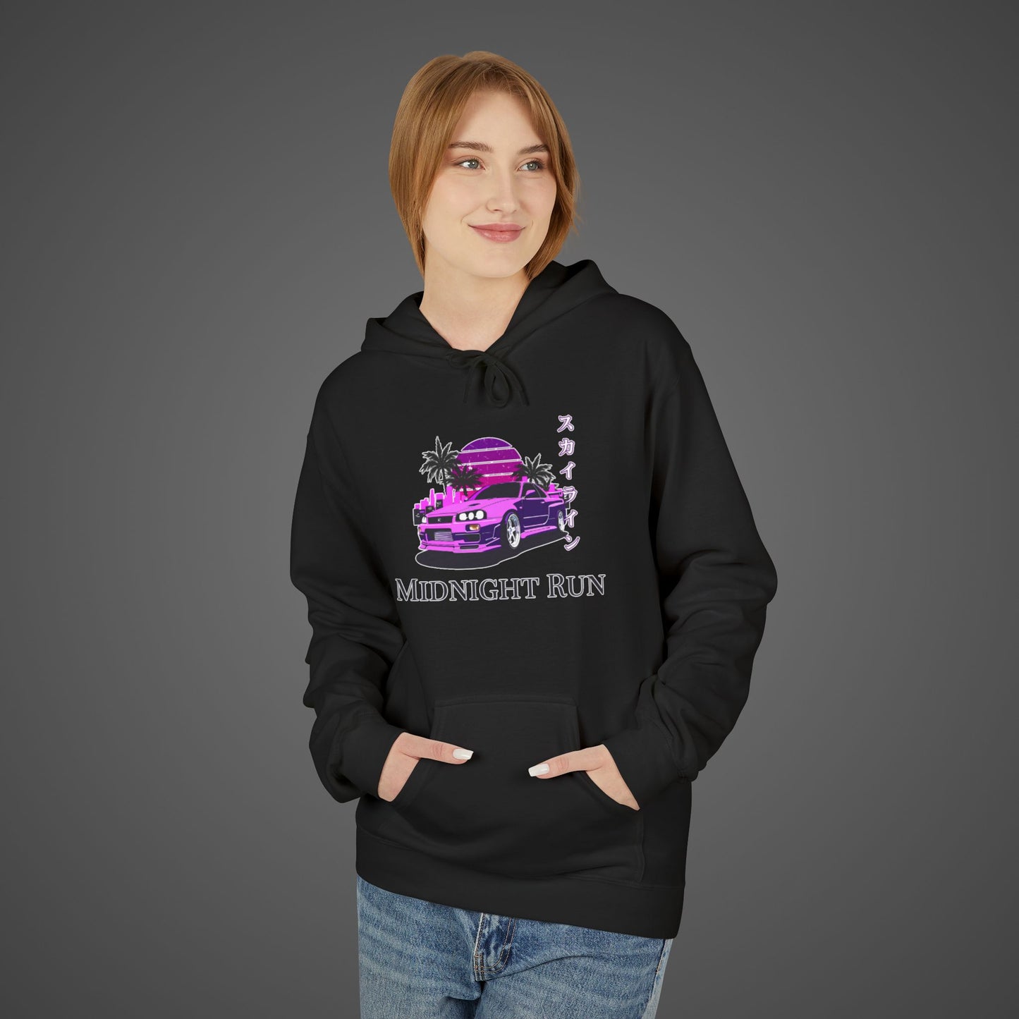 Retro Midnight Run Skyline Fleece Hoodie
