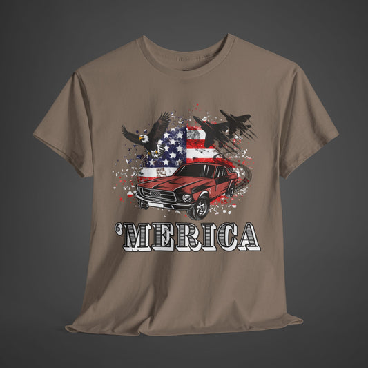 'MERICA - Patriotism Enthusiast Tee