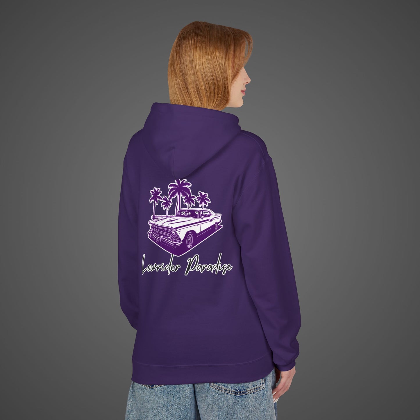Unisex Softstyle Hoodie - 'Lowrider Paradise' with Palm Trees Design