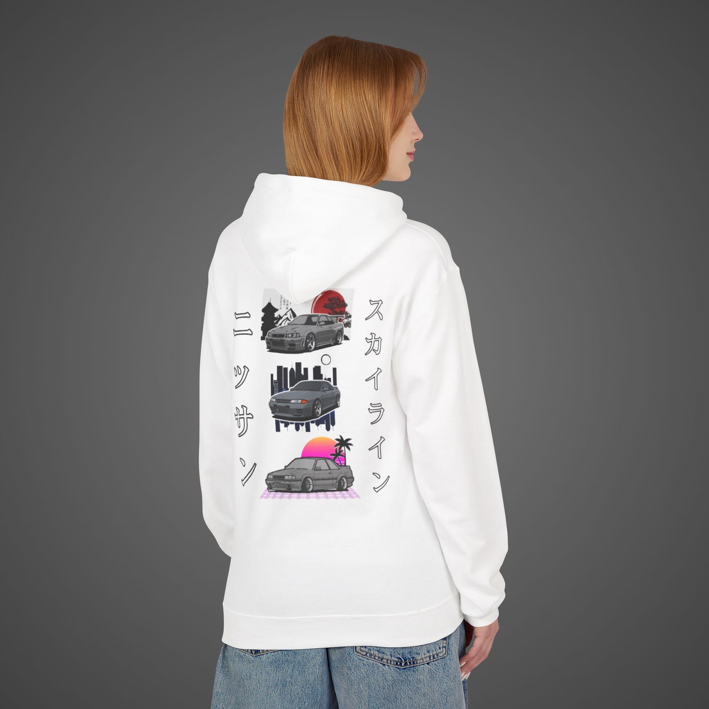 Retro Skyline Graphic Hoodie - Unisex Softstyle Fleece