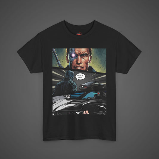 The Terminator driving the Terminator - Unisex Cotton Tee