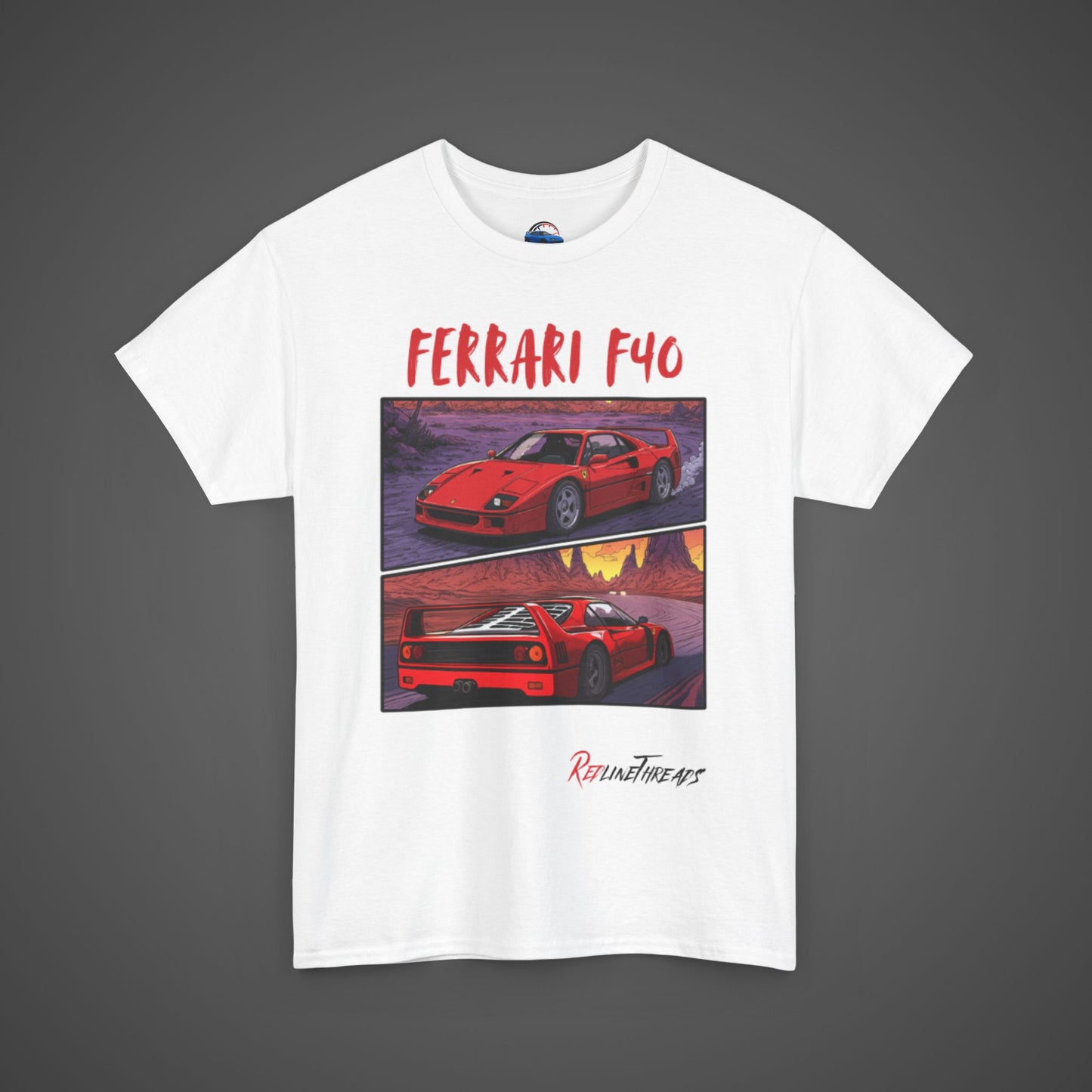 RedlineThreads Ferrari F40 Comic Shirt