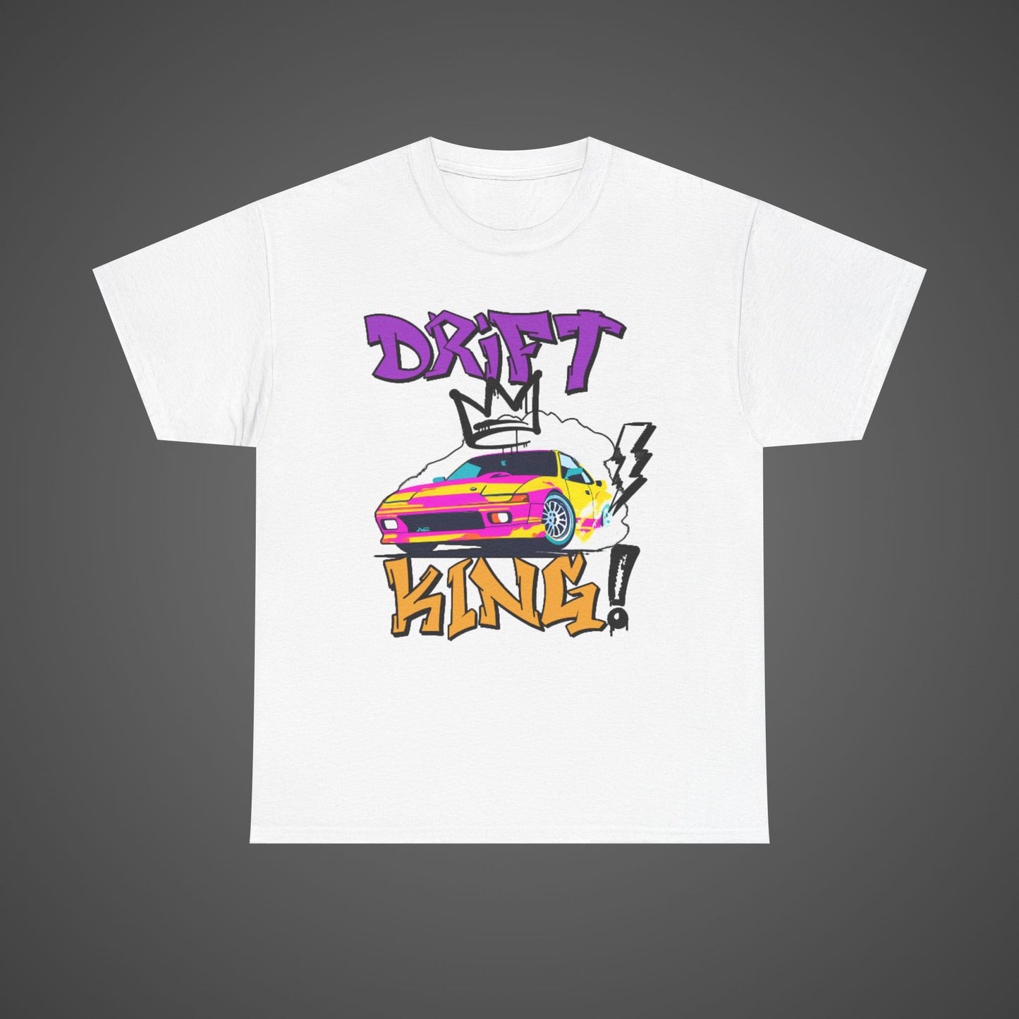 Drift King Unisex Heavy Cotton Tee - Perfect for Car Enthusiasts