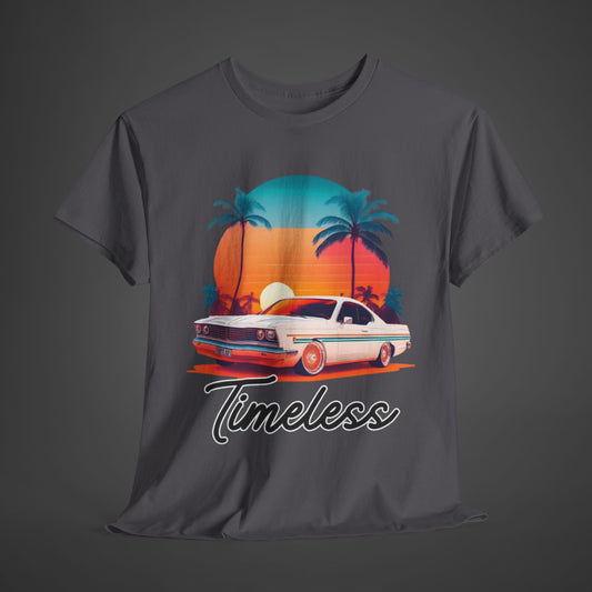Timeless Retro Tee - Vintage Sunset Design