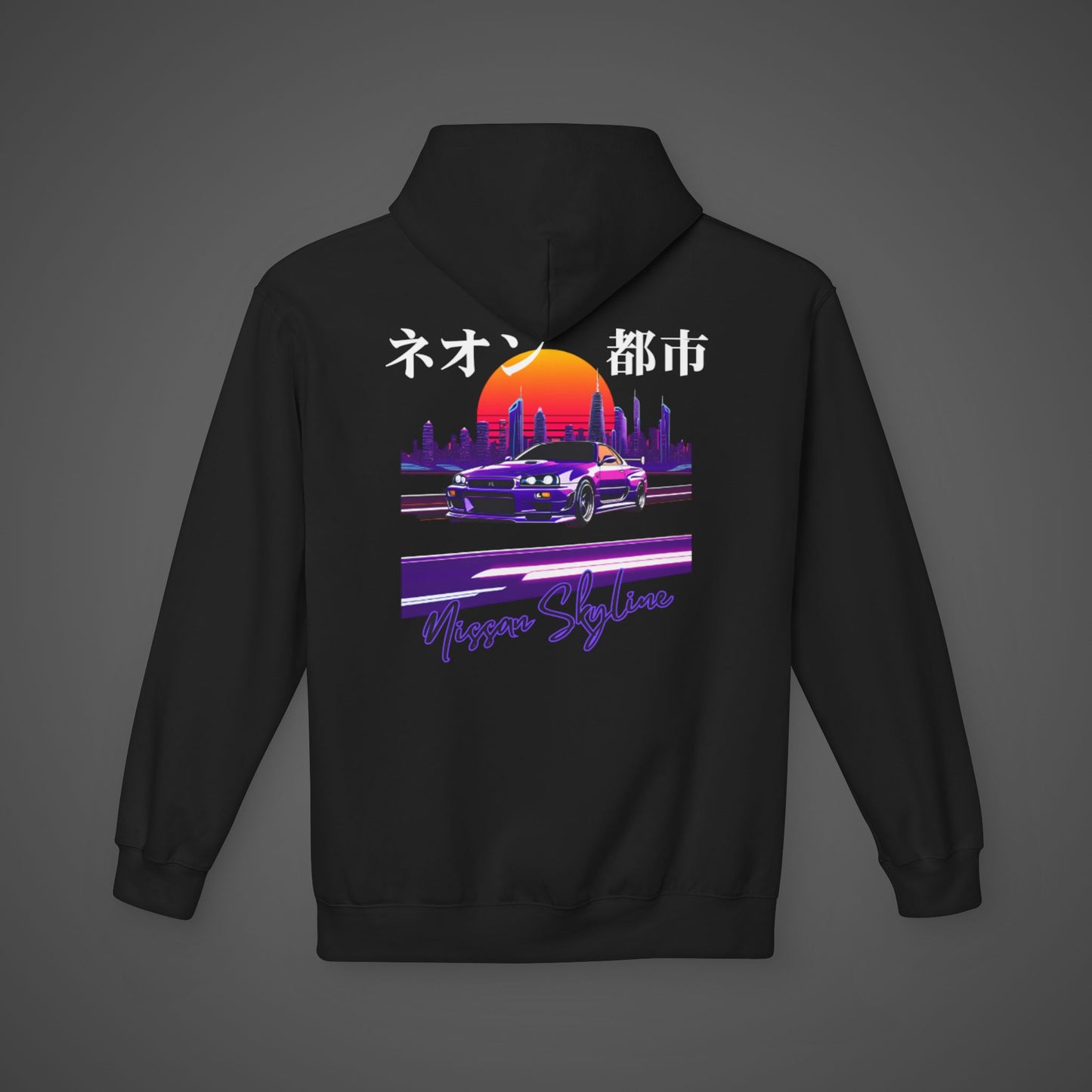 Retro Midnight Run Skyline Fleece Hoodie