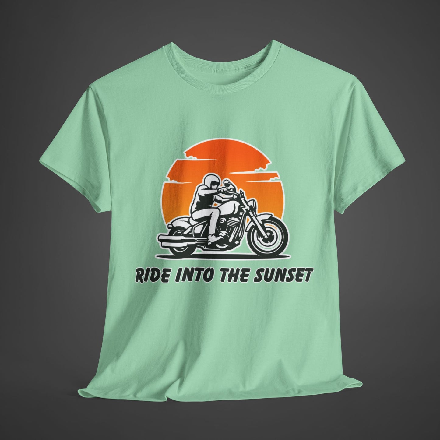 Ride Into the Sunset - Motorcycle Graphic T-Shirt