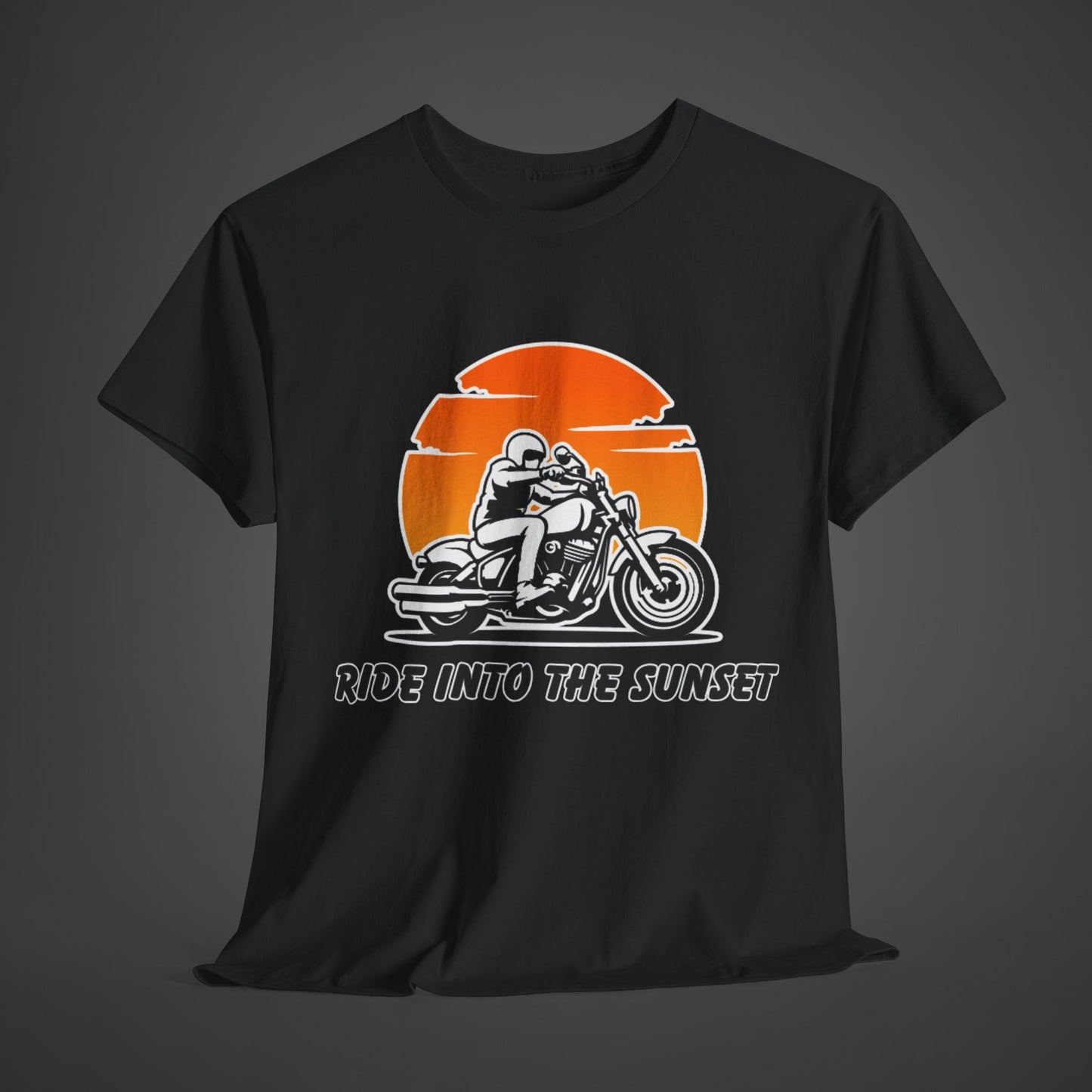 Ride Into the Sunset - Motorcycle Graphic T-Shirt