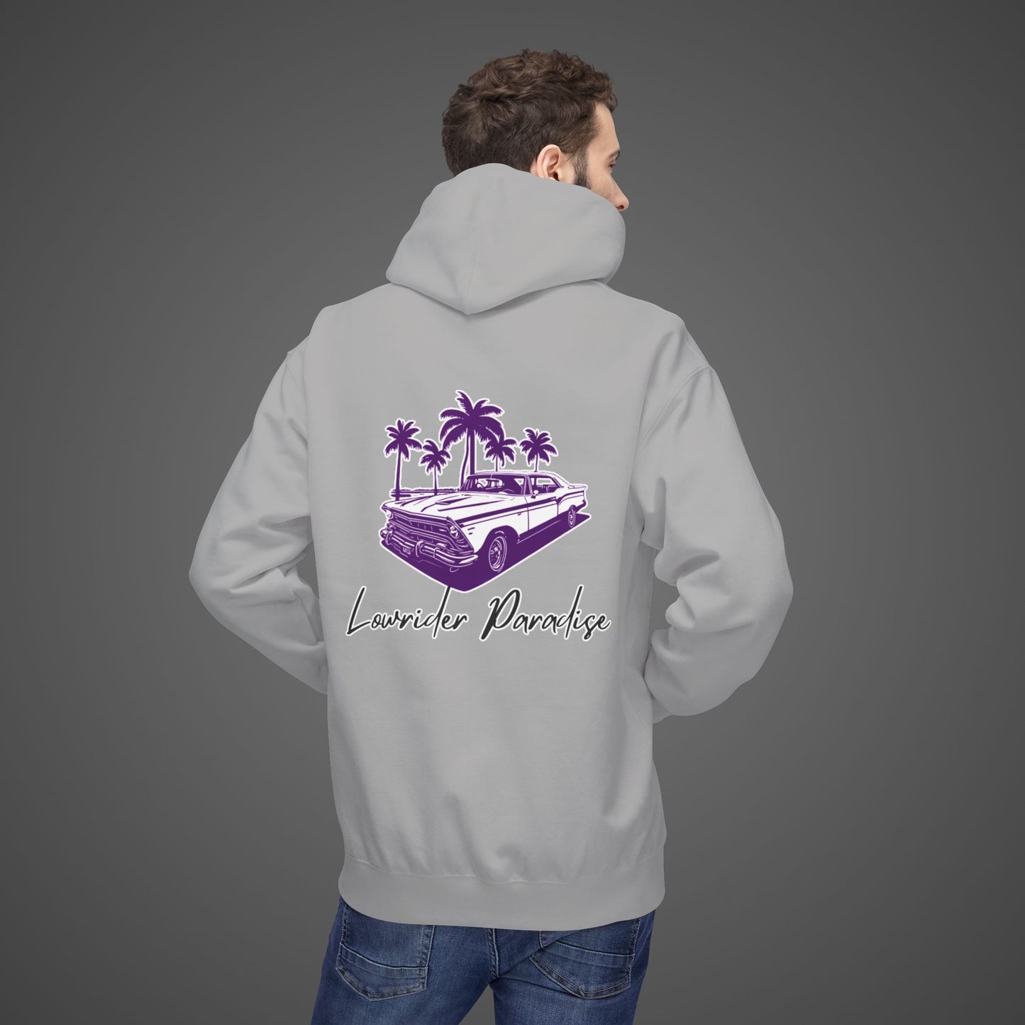 Unisex Softstyle Hoodie - 'Lowrider Paradise' with Palm Trees Design