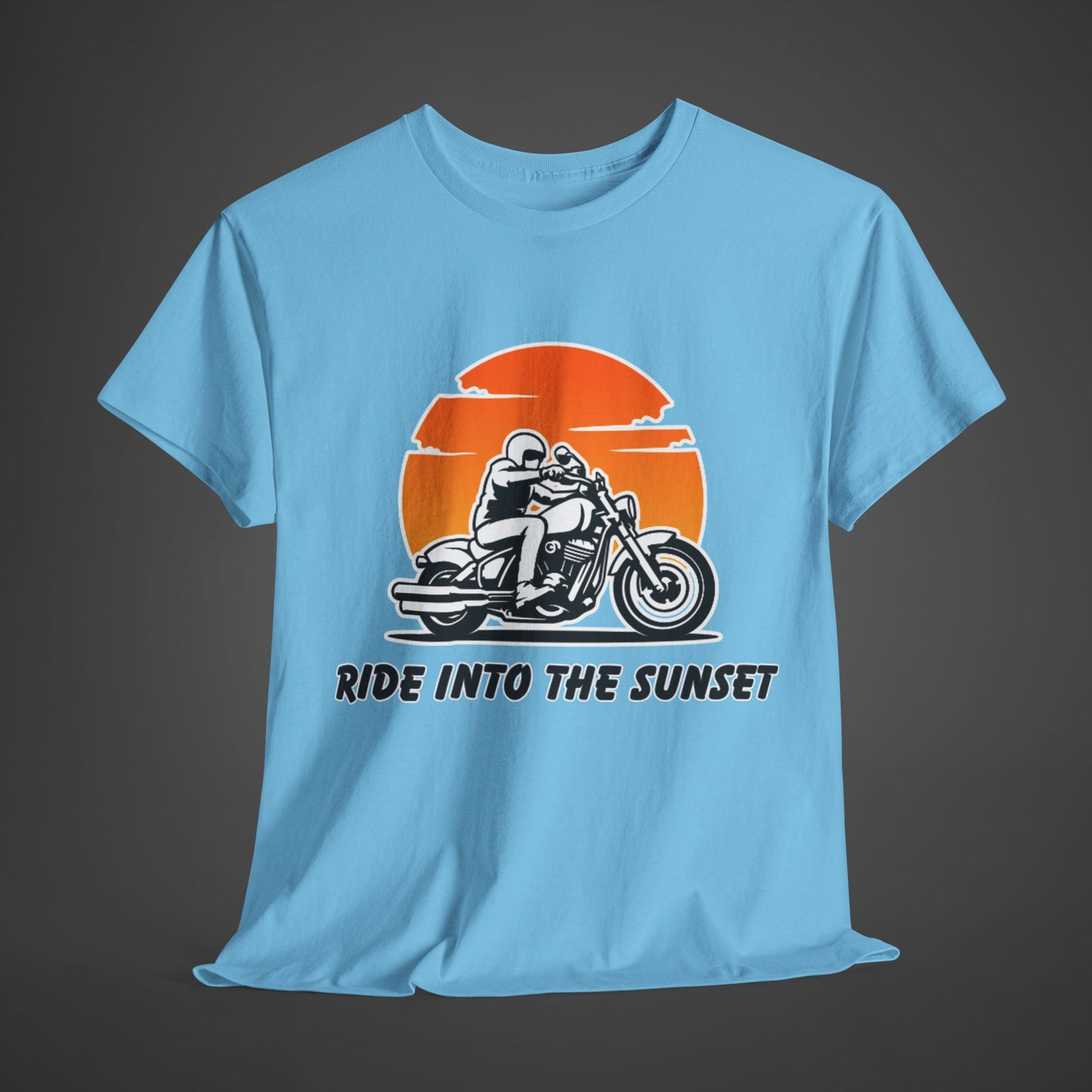 Ride Into the Sunset - Motorcycle Graphic T-Shirt