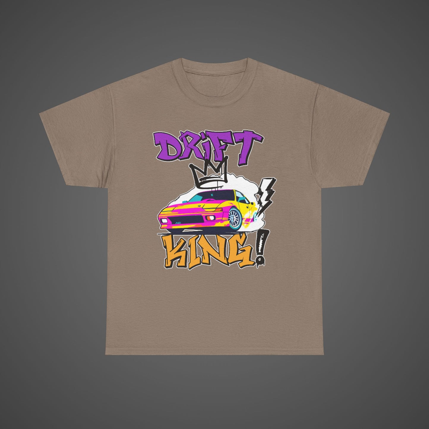 Drift King Unisex Heavy Cotton Tee - Perfect for Car Enthusiasts