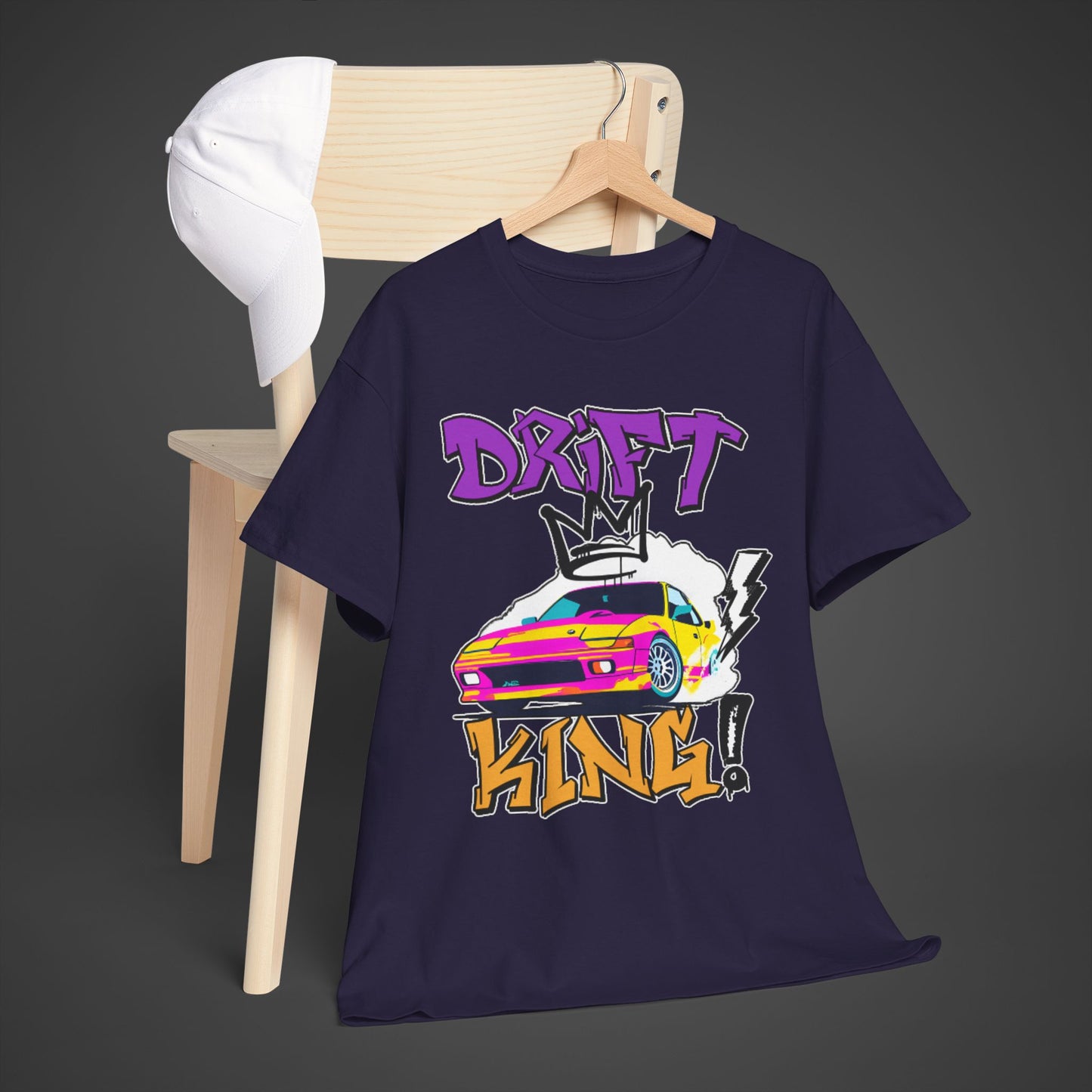 Drift King Unisex Heavy Cotton Tee - Perfect for Car Enthusiasts
