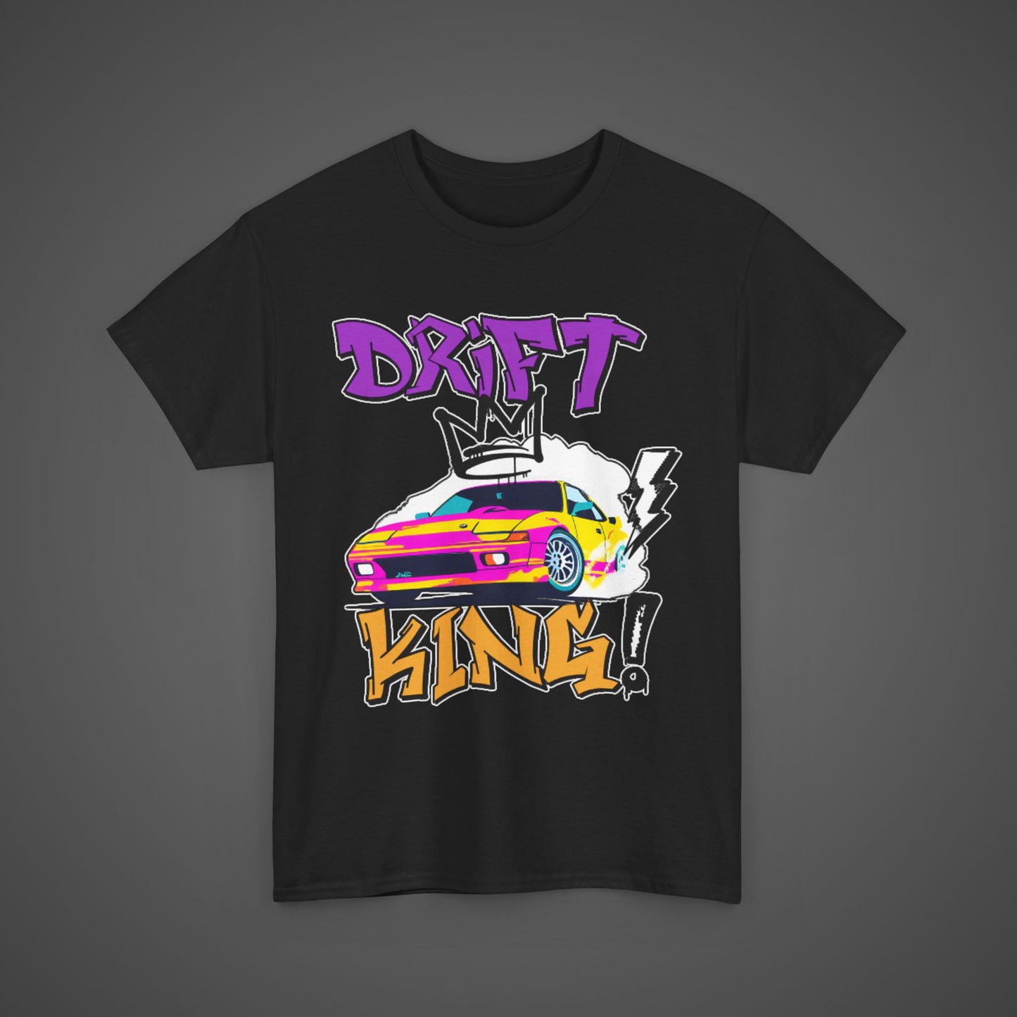 Drift King Unisex Heavy Cotton Tee - Perfect for Car Enthusiasts