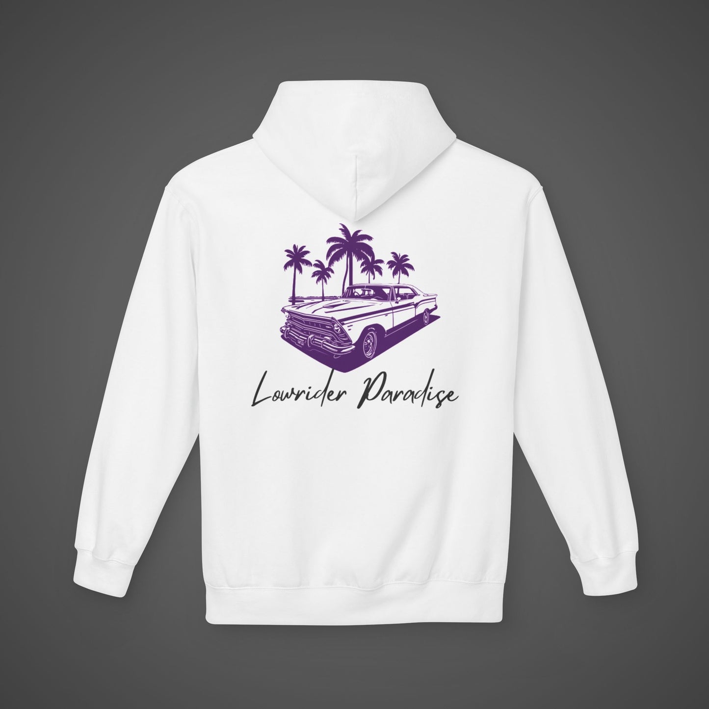 Unisex Softstyle Hoodie - 'Lowrider Paradise' with Palm Trees Design