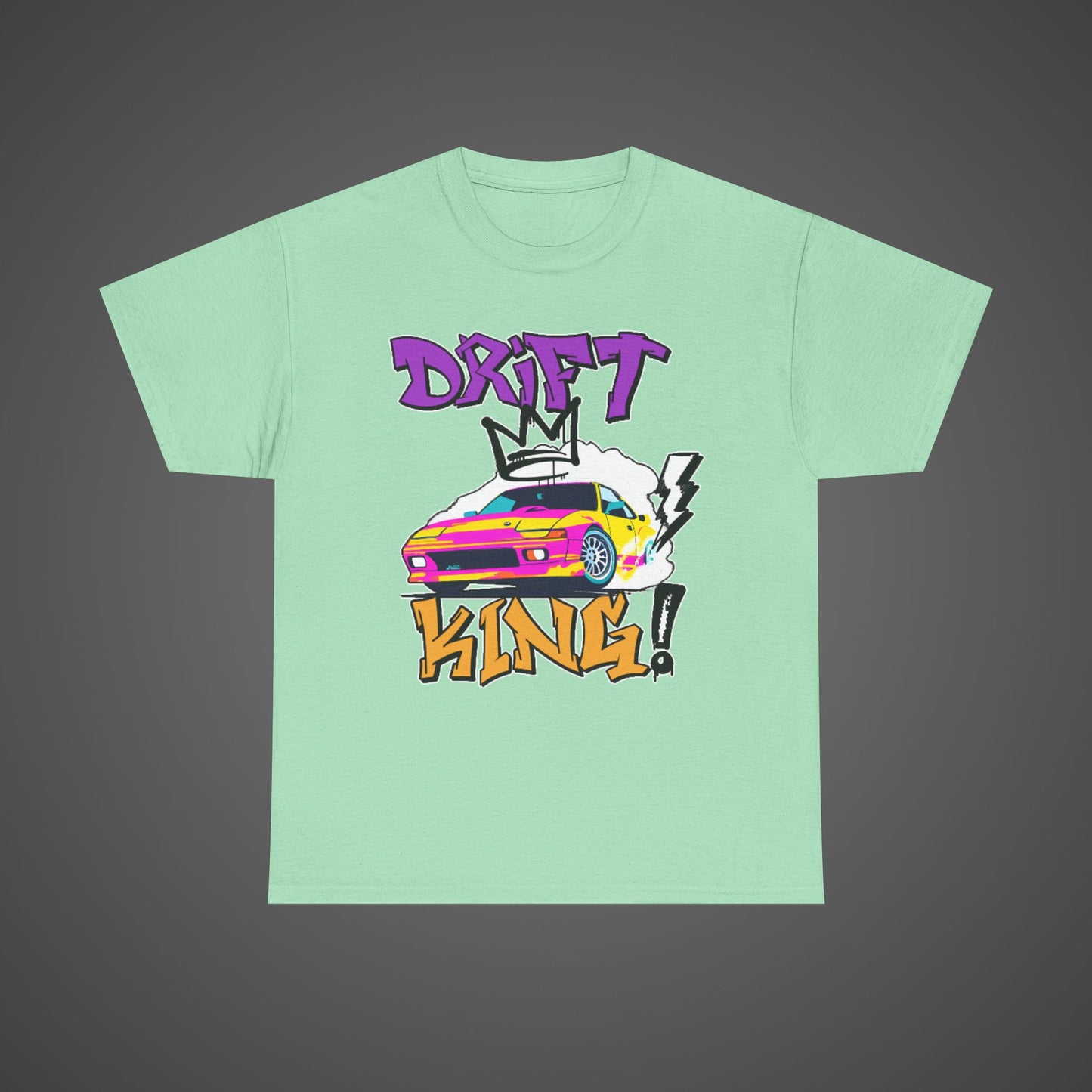 Drift King Unisex Heavy Cotton Tee - Perfect for Car Enthusiasts