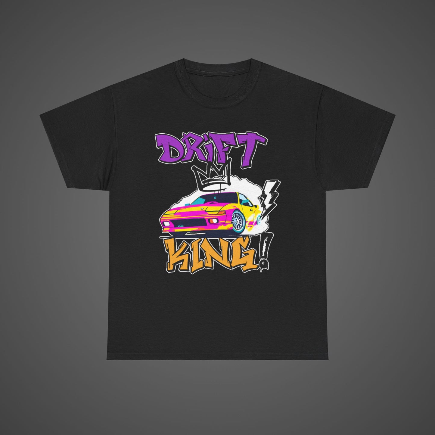 Drift King Unisex Heavy Cotton Tee - Perfect for Car Enthusiasts