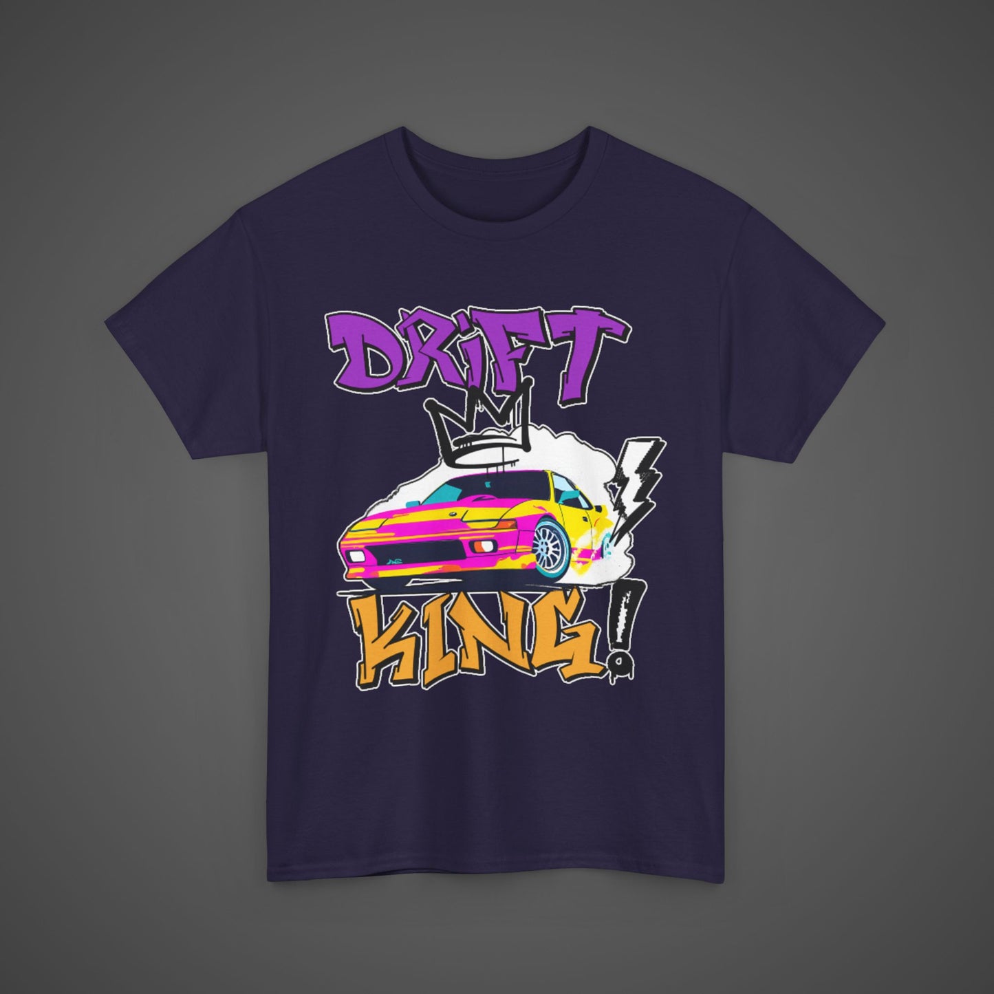 Drift King Unisex Heavy Cotton Tee - Perfect for Car Enthusiasts