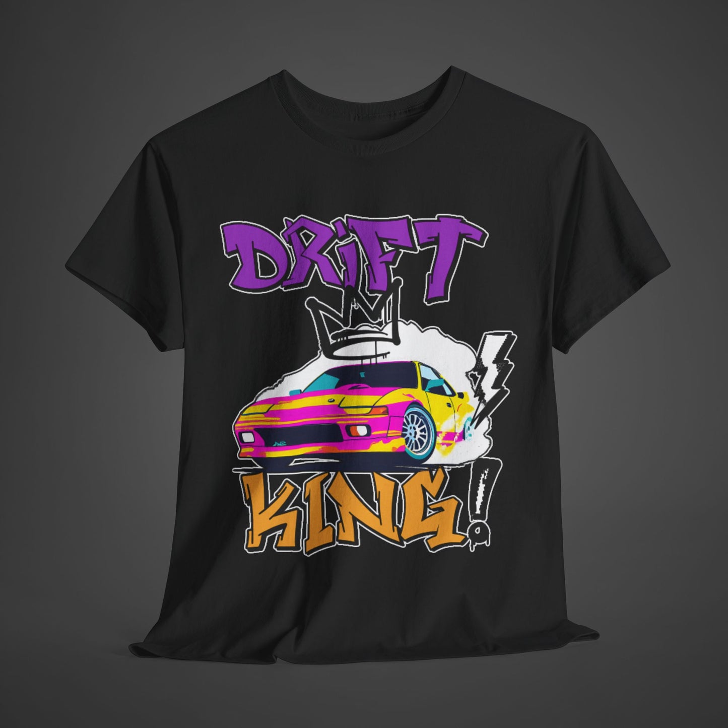Drift King Unisex Heavy Cotton Tee - Perfect for Car Enthusiasts