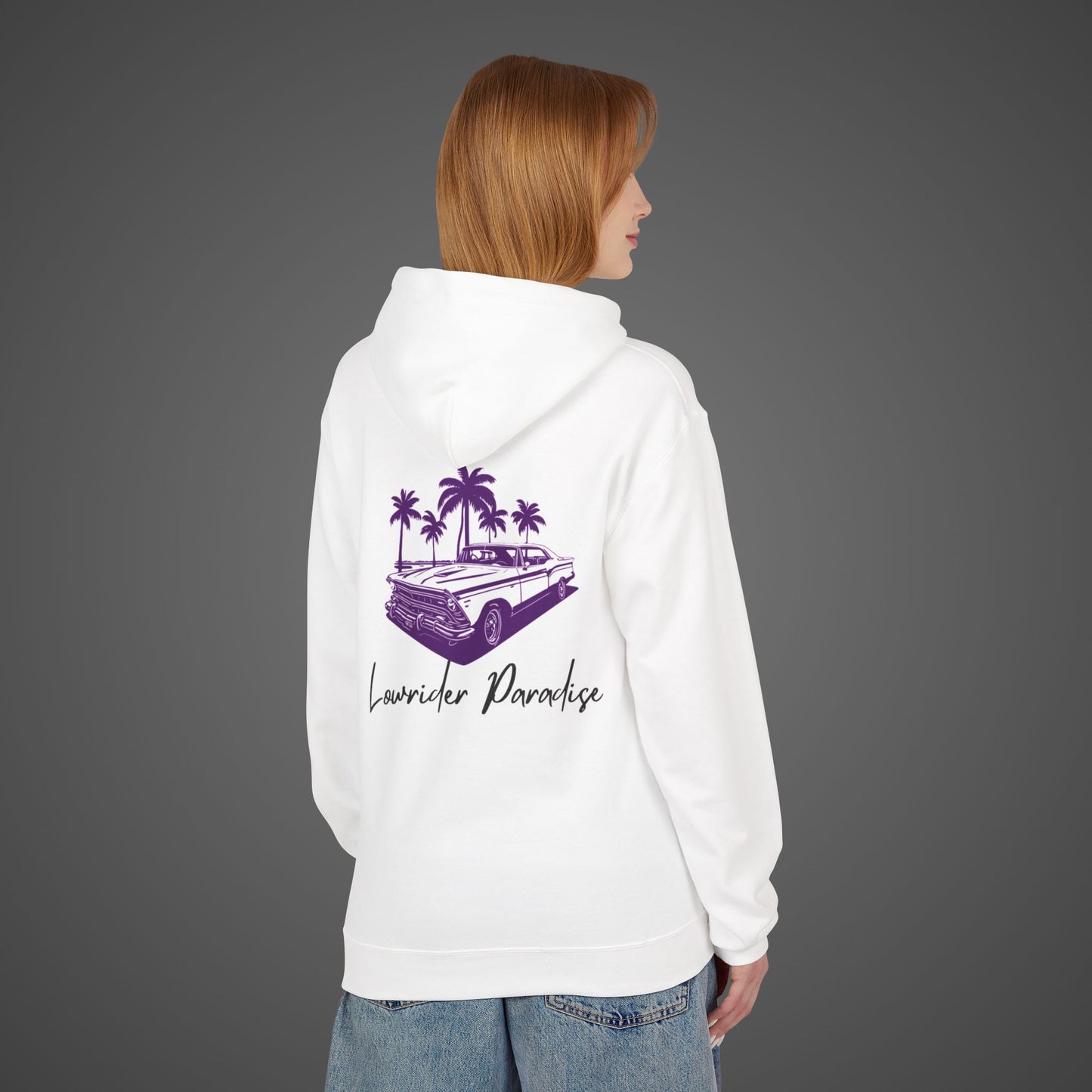 Unisex Softstyle Hoodie - 'Lowrider Paradise' with Palm Trees Design